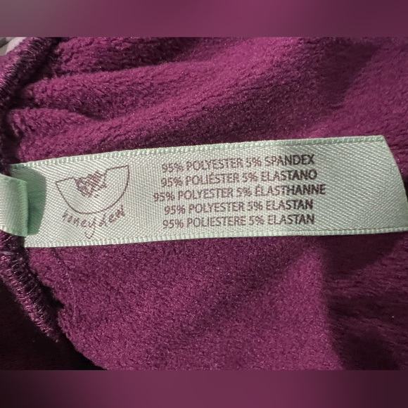 HONEY DEE women’s Plush Purple Lounge 2pcs Set/size M - Picture 5 of 10